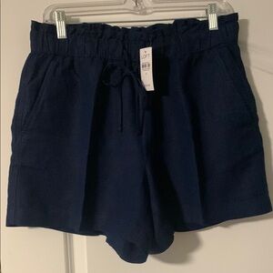 LOFT Blue High Waist Shorts Relaxed Fit